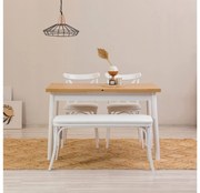 Set mobilier sufragerie Duvasa 20 (alb) (pentru 4 persoane). 1093790