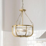 Quintiesse QN-ROUX3-NBR - Candelabru ROUX pe lanț, 3xE27/60W/230V, auriu