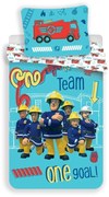 Lenjerie de pat bumbac copii FIREMAN SAM TEAM albastru Dimensiune lenjerie de pat: 70 x 90 cm | 140 x 200 cm