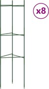 vidaXL Suport pentru roșii, 8 buc., 116 cm, oțel și PP