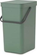 Cos de gunoi colectare selectiva Brabantia Sort&Go 1003235, 16 L, Maner, Montabil pe perete, Verde închis