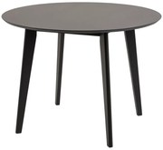 Masă dining în decor de stejar Actona Roxby, ø 105 cm, negru