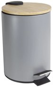 Cos de gunoi cu pedala 3L, gri, Scandic