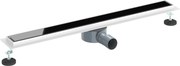 vidaXL Scurgere pentru duș cu capac din sticlă și sifon de 360° 80 cm