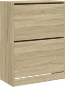 vidaXL Pantofar cu 2 sertare rabatabile, stejar sonoma, 80x42x108 cm