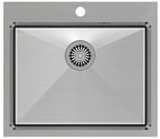 Chiuveta inox incastrata Quadron Unique Russel 110 inox periat 55x48 cm