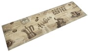 vidaXL Covor de bucătărie lavabil Coffee, maro, 45x150 cm, catifea