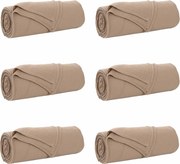 vidaXL Pături de aruncat 6 pcs Culoare Cămilă 210 x 140 cm Molton