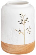 Sfesnic din portelan alb GOLD TWIG