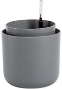 Ghiveci cu auto-irigare Plastia Tolita, gri, diam. 19 cm, diam. 19 cm