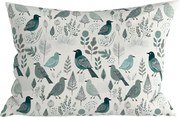 Fata de perna din policoton LEAFBIRD POLY 50x70 cm, alb-verde