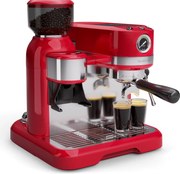 Klarstein Espressor Bella, Vintage, râșniță, 19 bari, spumator de lapte, manometru, 1150 W