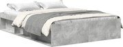 vidaXL Cadru de pat king size, gri beton, 150x200 cm