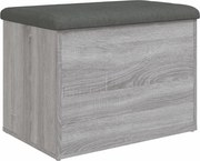 vidaXL Bancă de depozitare, gri sonoma, 62x42x45 cm, lemn prelucrat