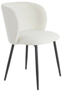 Scaun de sufragerie alb tapițat Elyna – Light &amp; Living