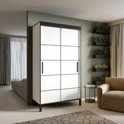 Dulap cu usi glisante 120x221 cm, Bell, ADRK Furniture (Culoare: Artisan)