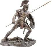 Mini statueta erou al mitologiei grecesti Ahile, finisaj bronz, 10 cm