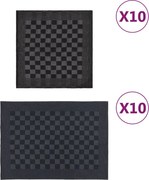 vidaXL Set de prosoape, 20 buc., negru și gri, bumbac