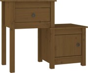 vidaXL Noptieră, maro miere, 79,5x38x65,5 cm, lemn masiv de pin