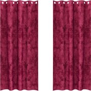 vidaXL Cortine din catifea cu perdele 2 pcs bordo 245 x 140 cm Catifea