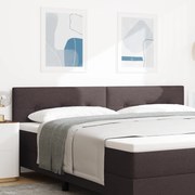 vidaXL Tăblie cu LED cu headboard Manual Maro închis 200 cm țesătură