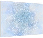 Tablou pe sticlă - mandala de iană (70x50 cm)