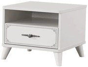 Noptiera Perla S pentru camera copii 45x42x37 cm , Design compact si elegant