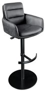 Scaun de bar pivotant Big George, microfibra/ piele antracit
