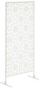 Outsunny Panou paravan de protecție decorativ exterior alb cu model din metal, 92 x 45 x 198 cm | Aosom Romania