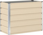 vidaXL Jardinieră Creme 480 x 50 x 45 cm Oțel Galvanizat