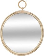 Oglindă în rachită, Ø 38 cm, rotundă