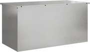 vidaXL Cutie de depozitare exterioară Argintiu 100 x 50,5 x 50 cm Oțel