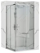 Cabina de dus patrata Rea Punto cu usi glisante 90x90 crom