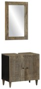 vidaXL Set mobilier de baie, 2 piese, lemn masiv de mango