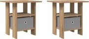 vidaXL Noptieră 2 pcs Stejar Artizanal 41 x 40 x 45 cm Lemn compozit