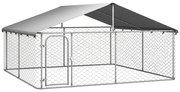 Padoc pentru caini de exterior, cu acoperis, 300x300x150 cm