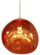 Lustra, Pendul modern cu glob sticla cupru LIQUID DIAMOND 35cm