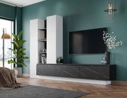 Perete pentru living, alb alpin/san sebastian, MODETA