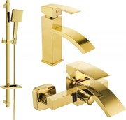 Mexen Libra DQ45 set pentru baie, auriu - 745103DQ45-50