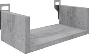 Etajera de perete Dervana din PAL melaminat, gri ciment, 30x15x10 cm