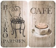Set 2 protecții din sticlă pentru aragaz Wenko Bistrot, 52 x 30 cm