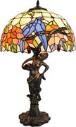 Brilagi - Lampă de masă Tiffany cu vitralii JUNGLE, 1xE27/60W/230V