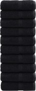 vidaXL Prosop pentru musafiri SOLUND 50 pcs Negru 30 x 30 cm 550 gsm