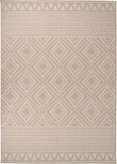 vidaXL Covor de exterior, dungi maro, 120x170 cm, țesătură plată