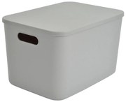 Cutie de depozitare gri din plastic cu capac 35,5x25,5x23 cm – Homéa