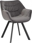 Scaun pivotant The Dutch Comfort, catifea gri