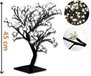 Iluminat decorativ cu LED-uri - copac cu flori, alb rece