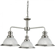 Lustra suspendata design clasic Bistro argintiu satin 1593-3SS SRT
