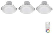 SET 3x corp de iluminat LED RGB încastrat pentru baie ARGON LED/7,3W/230V IP44 + telecomandă