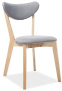 Scaun de sufragerie Belkis (Gri + Stejar). Promo -7%. 1049994